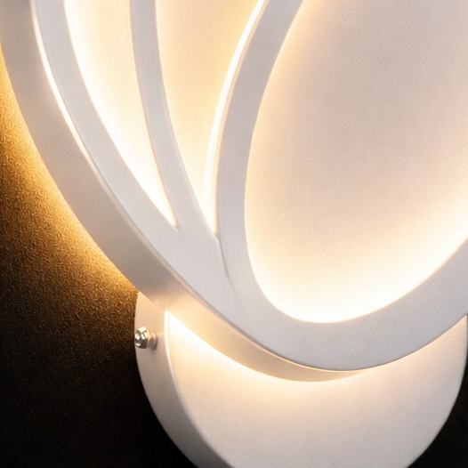 Лале LED стенна лампа 15W, студена/топла/неутрална светлина 3000K/4000K/6000K, бели, метални и акрилни вътрешни стенни лампи Заглавие по подразбиране Alessandro Design
