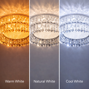 Lustra LED cu Telecomanda, LLC153/500CH, Cristal si Metal, 59W, 1 Cerc, Dimabila, Inaltime Reglabila, Lumina Rece/Calda/Neutra, Iluminat Luxos Lustre LED cu Telecomanda Default Title Alessandro Design