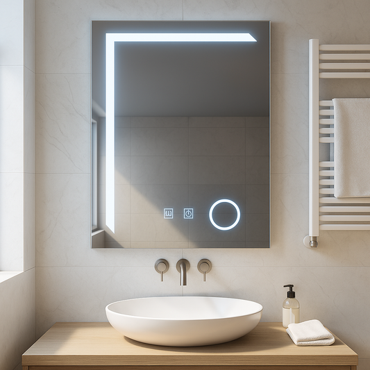 Правоъгълно LED огледало, 60x80 см, Linea Touch, система против запотяване, димируеми огледала Korman E Заглавие по подразбиране Alessandro Design