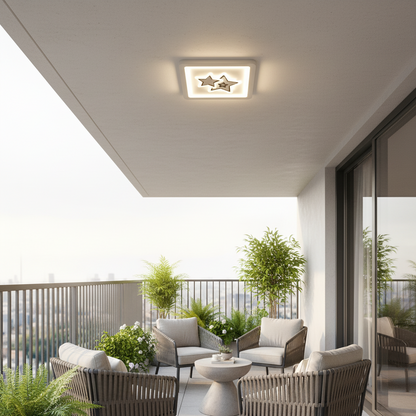 LED полилей KATHLEEN RGB 25W, Топла/Неутрална светлина, Бяло