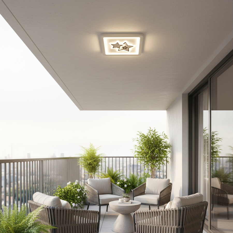 LED полилей KATHLEEN RGB 25W, Топла/Неутрална светлина, Бяло