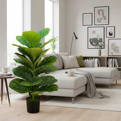 Planta Artificială Copac Tip Smochin, 70 cm, Verde, cu Ghiveci