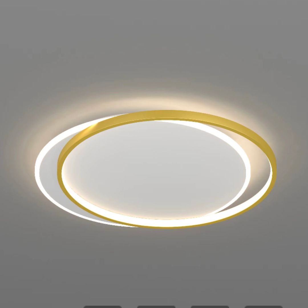 LED полилей с дистанционно управление SOLARA 51W, 2 кръга, студена/топла/неутрална светлина, димиране, златисто-бели LED полилеи с дистанционно управление Заглавие по подразбиране Alessandro Design