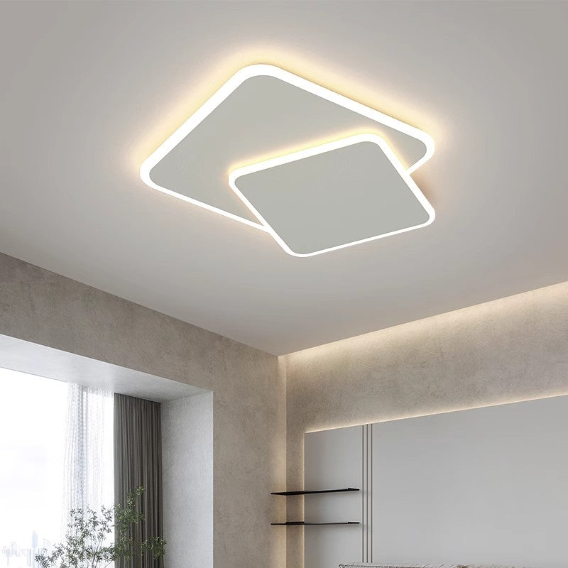 LED полилей с дистанционно управление FUTURA LUMINA 66W, 2 квадрата, студена/топла/неутрална светлина, димируем, бял LED полилей с дистанционно управление Заглавие по подразбиране Alessandro Design