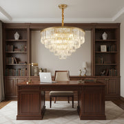 Кристален полилей CHAMBORD Eleganza 8xE14, диаметър 48 см, матово злато Кристални полилеи Заглавие по подразбиране Alessandro Design