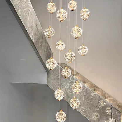 Crystal LED полилей KILKENNY Culmino, 144 W, неутрална светлина, диаметър 60 см, златни модерни полилеи Заглавие по подразбиране Alessandro Design