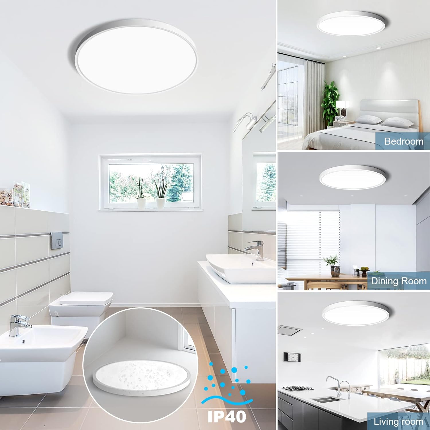 SOLIS LED плафониери 27см 20W Cold Light, бели LED плафониери Заглавие по подразбиране Alessandro Design