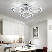 LED полилей с дистанционно управление и кристален ALANUBIS 40W, 3 кръга, студена/топла/неутрална светлина, димиране, лъскави хромирани кристални LED полилеи Заглавие по подразбиране Alessandro Design