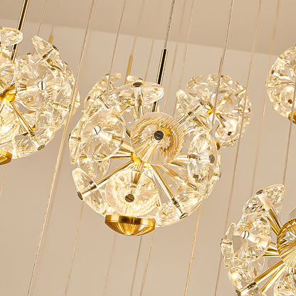 Crystal LED полилей KILKENNY Culmino, 144 W, неутрална светлина, диаметър 60 см, златни модерни полилеи Заглавие по подразбиране Alessandro Design