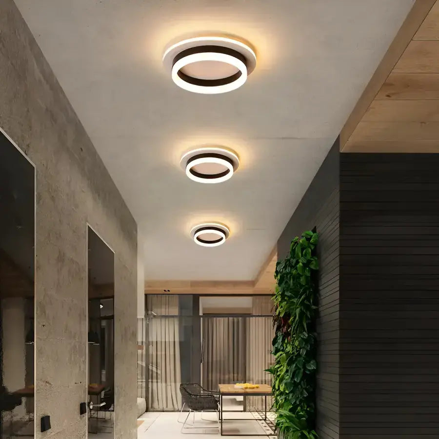 LED полилей SOLENA ROTONDA 13W, диаметър 25 см, студена/топла/неутрална светлина, черно-бели LED полилеи Заглавие по подразбиране Alessandro Design