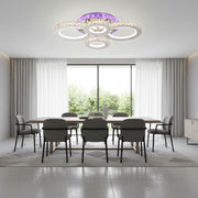 LED полилей с дистанционно управление и кристал NOVA ROTONDA RGB 82W, 4 кръга, студена/топла/неутрална светлина, димиране, хром LED полилеи и кристали Заглавие по подразбиране Alessandro Design