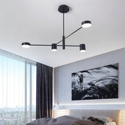 GALIOS LED полилей 48W, 4 елемента, студена/топла/неутрална светлина, черен Модерни полилеи Заглавие по подразбиране Alessandro Design