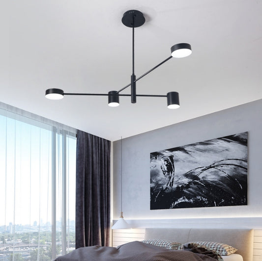 GALIOS LED полилей 48W, 4 елемента, студена/топла/неутрална светлина, черен Модерни полилеи Заглавие по подразбиране Alessandro Design