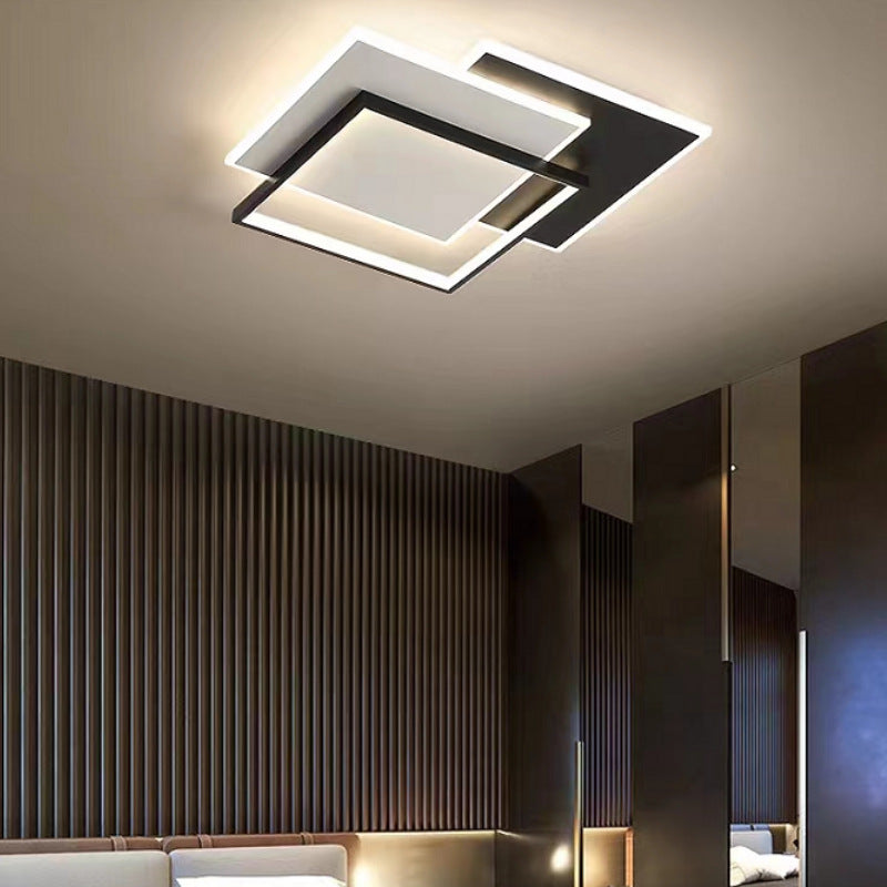 LED полилей с дистанционно CHIARA 98W, 3 квадрата, студена/топла/неутрална светлина, димируем, черен LED полилей с дистанционно управление Заглавие по подразбиране Alessandro Design