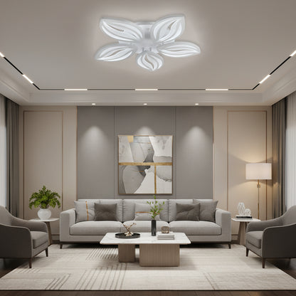 LED полилей с дистанционно управление ORCHID 66W, 5 венчелистчета, Студена/Топла/Неутрална светлина, Димируем, Бял LED полилей с дистанционно управление Default Title Alessandro Design