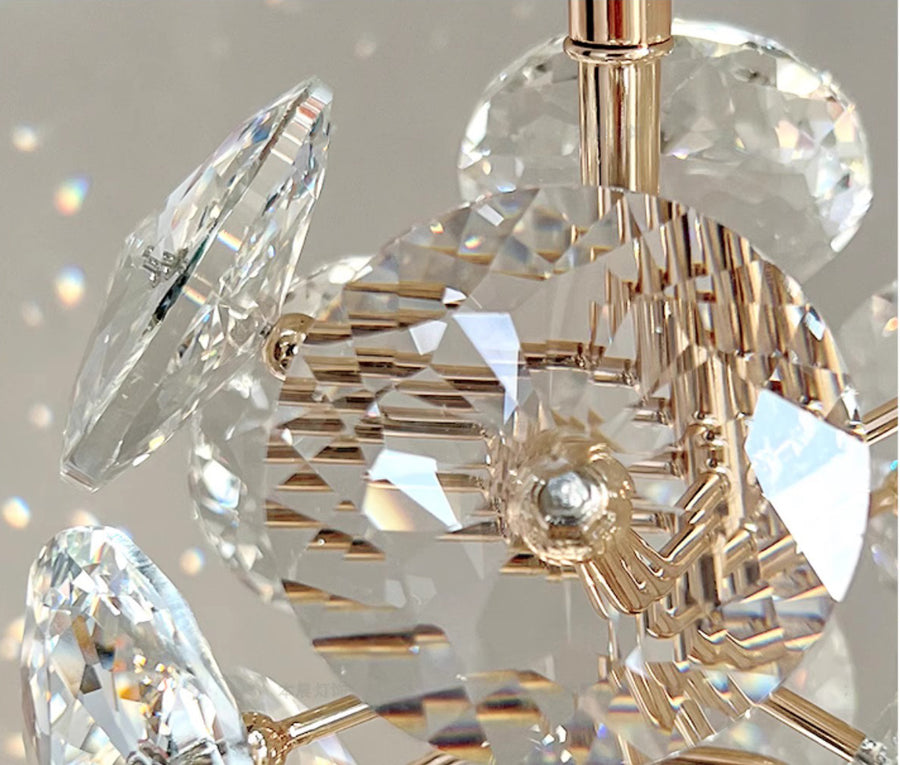 Crystal LED полилей KILKENNY Culmino, 144 W, неутрална светлина, диаметър 60 см, златни модерни полилеи Заглавие по подразбиране Alessandro Design