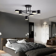 LED полилей GALIOS 26W, 6 елемента, студена/топла/неутрална светлина, черни апликирани LED полилеи Заглавие по подразбиране Alessandro Design