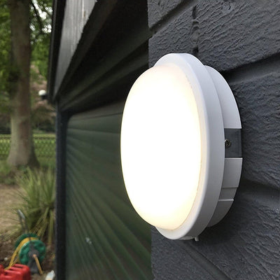 Външна LED стенна лампа 24W, AX310/218WH, Диаметър 22, Студена светлина 3000K, IP65, Бяла