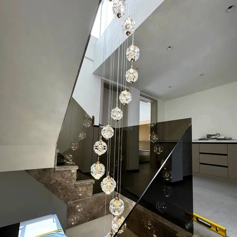 Crystal LED полилей KILKENNY Culmino, 144 W, неутрална светлина, диаметър 60 см, златни модерни полилеи Заглавие по подразбиране Alessandro Design