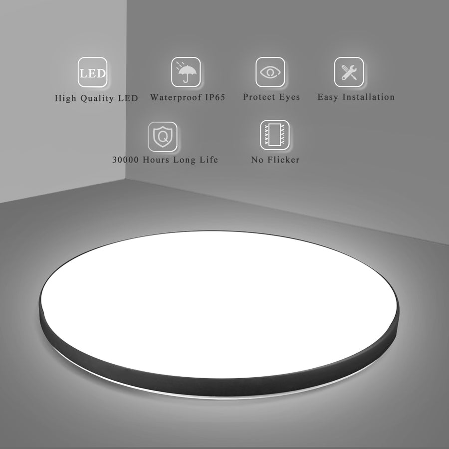 Plafoniera LED SOLIS 47cm 70W Lumina Rece Negru Plafoniere LED Default Title Alessandro Design