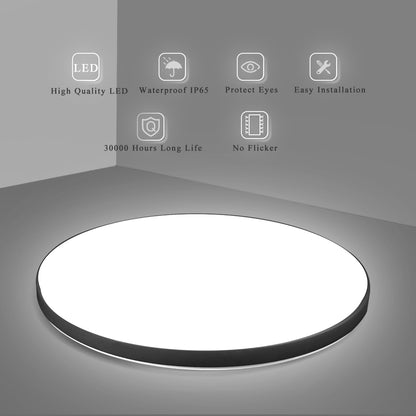 SOLIS LED таванна лампа 37cm 32W Cold Light Черна LED плафониера Default Title Alessandro Design