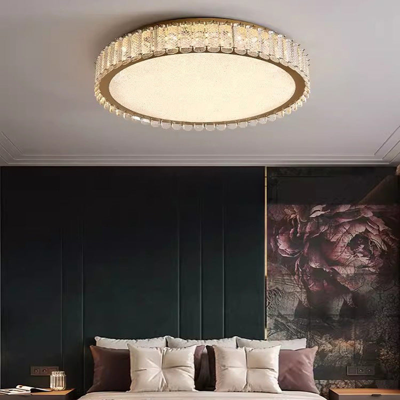 Lustra LED cu telecomanda si cristal LLC152/500CH 59W, 50cm, Cerc, lumina Rece/Calda/Neutra, Dimabila, Crom Lucios Lustre LED cu Telecomanda Default Title Alessandro Design