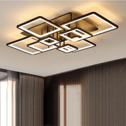 LED полилей с дистанционно управление ELLA 186W, 8 квадрата, студена/топла/неутрална светлина, димируем, черен LED полилей с дистанционно управление Заглавие по подразбиране Alessandro Design