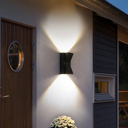 Външна алена LED стенна лампа, 6W, черна, метална, IP65, 3000K Външни стенни лампи Заглавие по подразбиране Alessandro Design