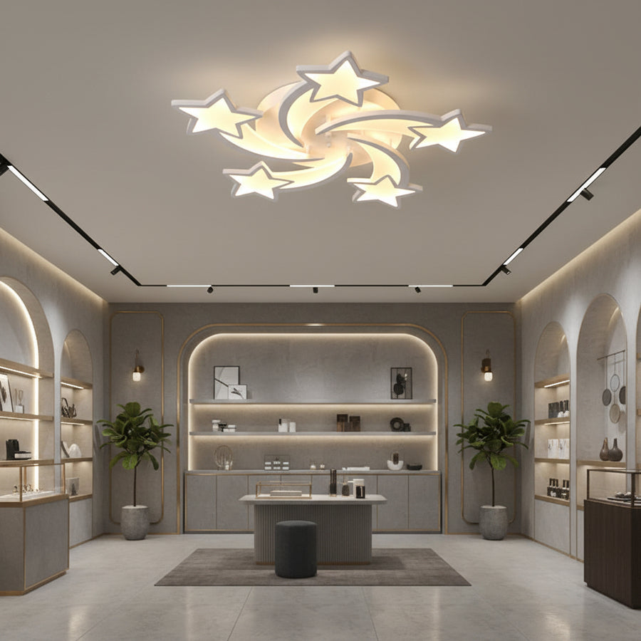 LED полилей с дистанционно управление IPOMOEA 85W, 5 звезди, студена/топла/неутрална светлина, димируем, бял LED полилей с дистанционно управление Заглавие по подразбиране Alessandro Design