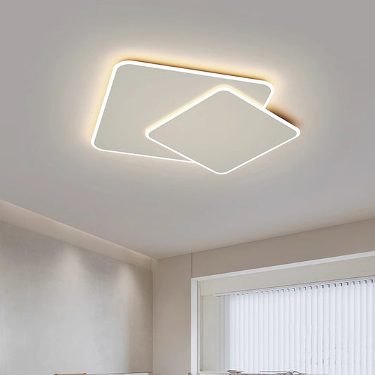 LED полилей с дистанционно управление FUTURA LUMINA 66W, 2 квадрата, студена/топла/неутрална светлина, димируем, бял LED полилей с дистанционно управление Заглавие по подразбиране Alessandro Design