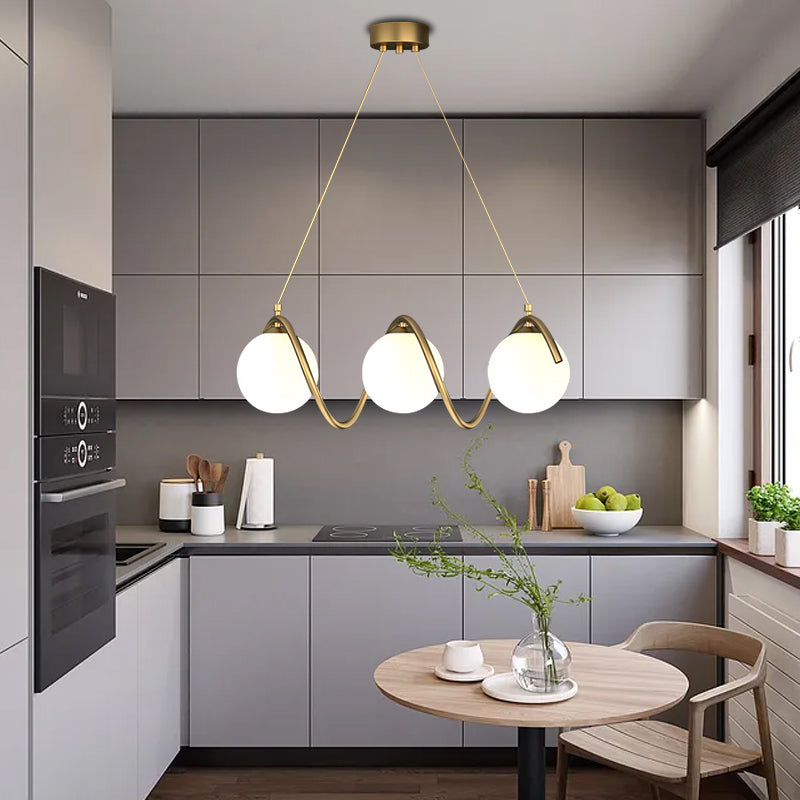 Полилей LOFT Haven, 3x G9, бяло злато, метал, регулируема височина, модерни модерни полилеи Заглавие по подразбиране Alessandro Design