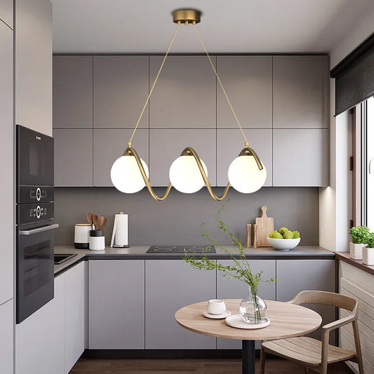 Полилей LOFT Haven, 3x G9, бяло злато, метал, регулируема височина, модерни модерни полилеи Заглавие по подразбиране Alessandro Design