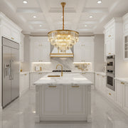 Кристален полилей CHAMBORD Eleganza 8xE14, диаметър 48 см, матово злато Кристални полилеи Заглавие по подразбиране Alessandro Design