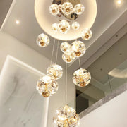 Crystal LED полилей KILKENNY Culmino, 144 W, неутрална светлина, диаметър 60 см, златни модерни полилеи Заглавие по подразбиране Alessandro Design