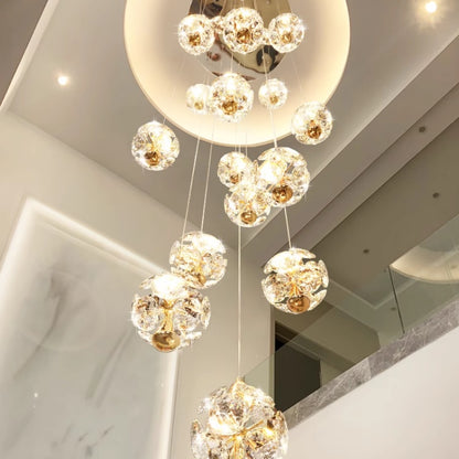 Crystal LED полилей KILKENNY Culmino, 144 W, неутрална светлина, диаметър 60 см, златни модерни полилеи Заглавие по подразбиране Alessandro Design