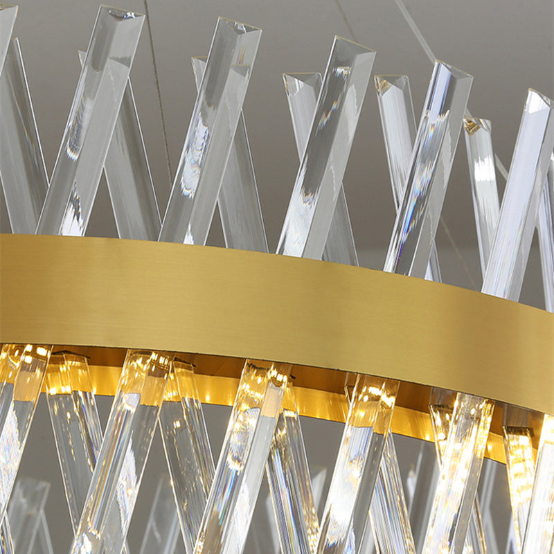 CASERTA Magno LED полилей с дистанционно управление, 68W, димируем, 3000K/4000K/6000K, диаметър 60cm, златни кристални полилеи Заглавие по подразбиране Alessandro Design