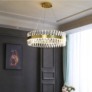 CASERTA Magno LED полилей с дистанционно управление, 68W, димируем, 3000K/4000K/6000K, диаметър 60cm, златни кристални полилеи Заглавие по подразбиране Alessandro Design