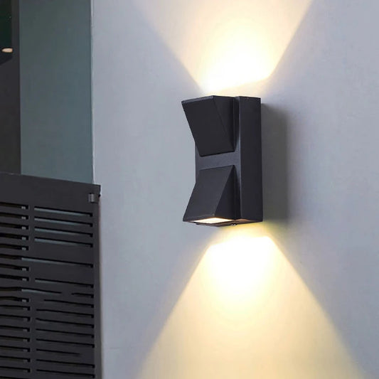Външна алена LED стенна лампа, 6W, черна, метална, IP65, 3000K Външни стенни лампи Заглавие по подразбиране Alessandro Design