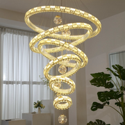 Candelabru Cristal cu Telecomanda RONDOS Supremo, 120x350cm, Lumina Calda/Neutra/Rece, Auriu, Metal si Cristal