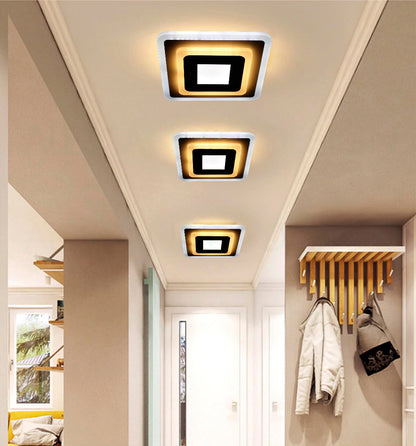LED полилей MORNIKA 14W, диаметър 25 см, квадрат, неутрална светлина, бял LED полилей Заглавие по подразбиране Alessandro Design