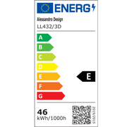 LED полилей NEXA 3D 46W, квадрат, студена/топла/неутрална светлина, бял LED полилеи Заглавие по подразбиране Alessandro Design
