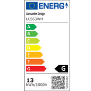 LED полилей VERTEX Infinitum 13W, студена/топла/неутрална светлина, бели LED полилеи Заглавие по подразбиране Alessandro Design