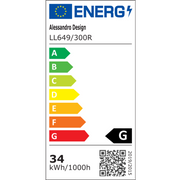 LED полилей PERU 34W, 2 кръга, студена/топла/неутрална светлина, бели LED полилеи Заглавие по подразбиране Alessandro Design