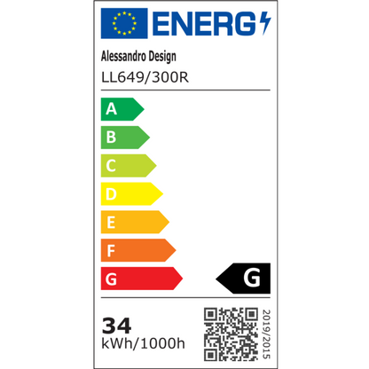 LED полилей PERU 34W, 2 кръга, студена/топла/неутрална светлина, бели LED полилеи Заглавие по подразбиране Alessandro Design