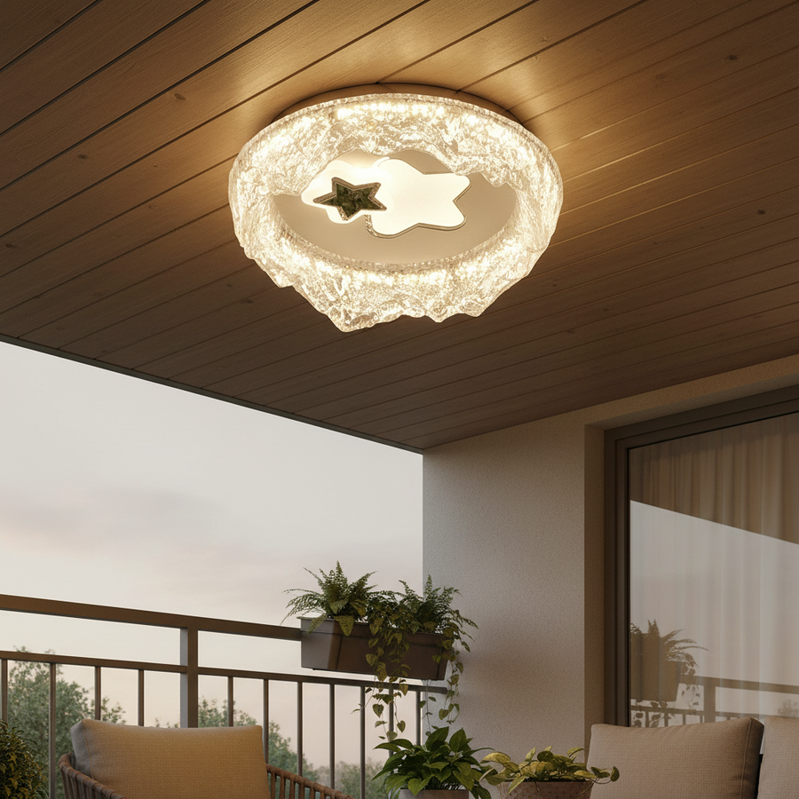 Lustra LED Petito, 21W, Diametru 18cm, Lumina Calda/Neutra/Rece, Alb, Metal si Acril