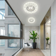 Lustra LED STARR Petito, 21W, Diametru 19cm, Lumina Calda/Neutra/Rece, Alb, Metal si Cristal