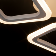 LED полилей ERIKA 20W, 3 квадрата, неутрална светлина 4000k, бял, метални и акрилни LED полилеи Заглавие по подразбиране Alessandro Design