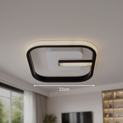 LED полилей VICTORIA 19W, квадратен, студена/топла/неутрална светлина, черен, бял LED полилей Заглавие по подразбиране Alessandro Design