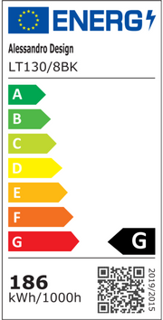 LED полилей с дистанционно управление ELLA 186W, 8 квадрата, студена/топла/неутрална светлина, димируем, черен LED полилей с дистанционно управление Заглавие по подразбиране Alessandro Design