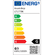 LED полилей с дистанционно управление DAIKI 69W, 4 квадрата, студена/топла/неутрална светлина, димируем, черен LED полилей с дистанционно управление Заглавие по подразбиране Alessandro Design
